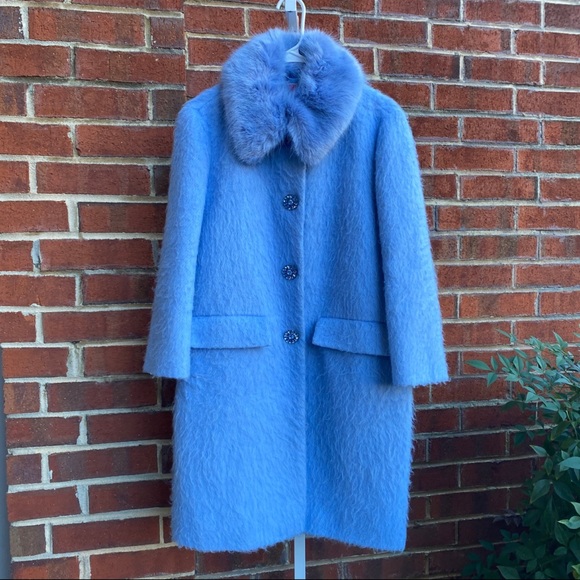 Kate spade Wild Ones Faux Fur Trim Coat Size 2 Like New. - Picture 8 of 8